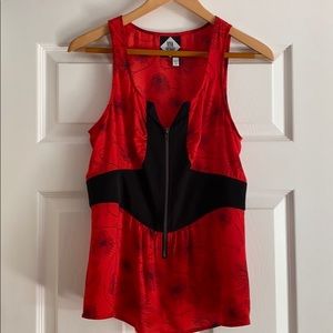 Flattering Front zip fitted  blouse